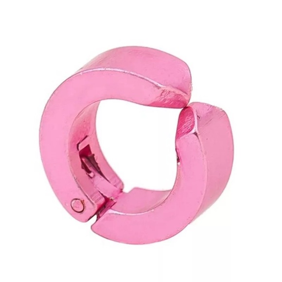 🌺stunning Gothic Rock hiphop round Multicolor Titanium steel ear cuff clip ring - Picture 4 of 16